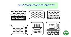 علامت ظروف پلاستیکی مخصوص مایکروویو