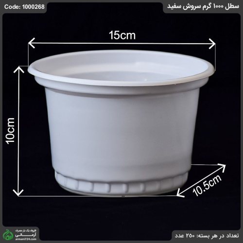 سطل 1000 گرم سروش سفید